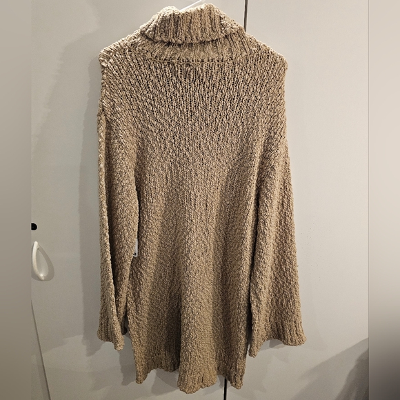 NA-KD Womans Beige L/XL Turtle Neck Sweater Dress - Picture 5 of 9